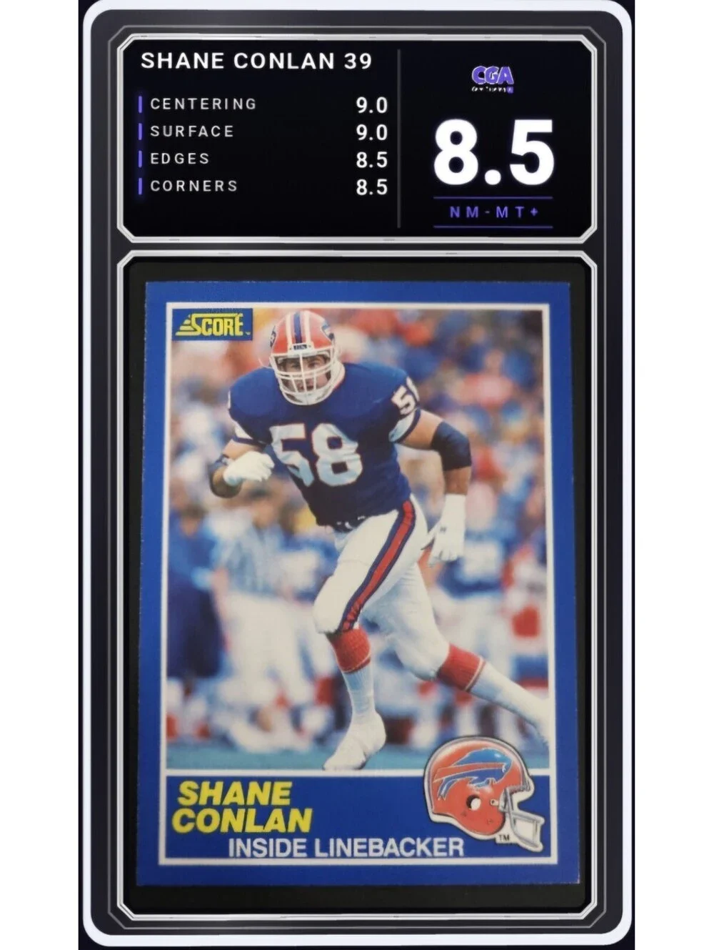 1989 Score Football #39 Shane Conlan Buffalo Bills NFL Card - 8.5 Digital Grade